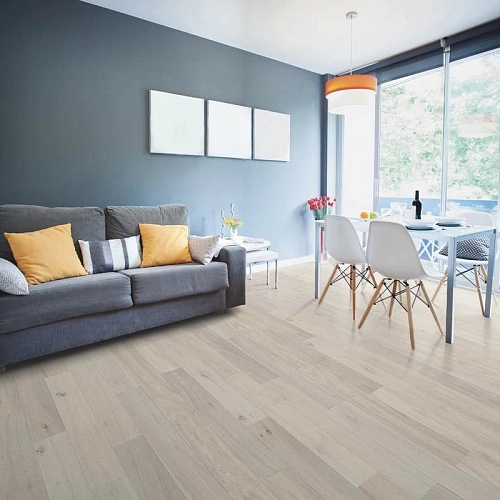 OAK STORM WHITE ПАРКЕТНАЯ ДОСКА FOCUS FLOOR ТРЁХПОЛОСНАЯ ДОСКА